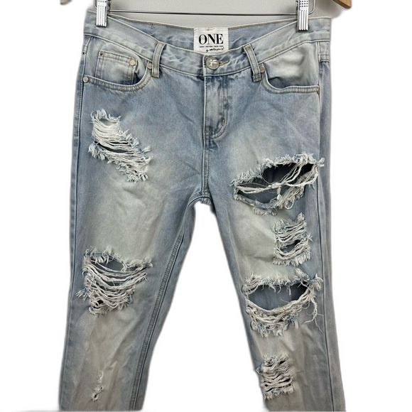 ONE By One Teaspoon Awesome Baggies Distressed Boyfriend Denim Jeans Size 26 - Picture 6 of 16